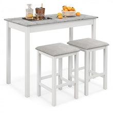 Load image into Gallery viewer, Modern Dining Room Table Sets - 3-Piece Set with Built-in Rectangular Table and Bar Stools - Suitable for Kitchen and Restaurant
