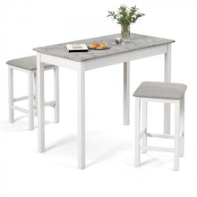 Load image into Gallery viewer, Modern Dining Room Table Sets - 3-Piece Set with Built-in Rectangular Table and Bar Stools - Suitable for Kitchen and Restaurant
