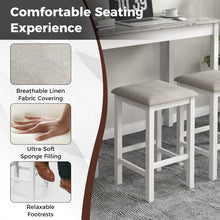 Load image into Gallery viewer, Modern Dining Room Table Sets - 3-Piece Set with Built-in Rectangular Table and Bar Stools - Suitable for Kitchen and Restaurant
