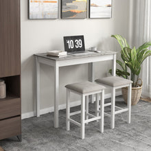 Load image into Gallery viewer, Modern Dining Room Table Sets - 3-Piece Set with Built-in Rectangular Table and Bar Stools - Suitable for Kitchen and Restaurant
