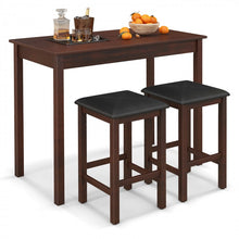 Load image into Gallery viewer, Modern Dining Room Table Sets - 3-Piece Set with Built-in Rectangular Table and Bar Stools - Suitable for Kitchen and Restaurant
