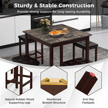 Load image into Gallery viewer, Vintage Small Dining Room Sets with Table and 4 Padded Bar Stools - Suitable for Restaurant and Bistro
