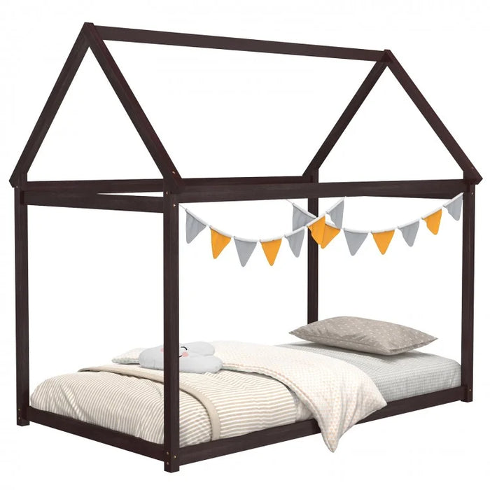 Roof Structure Frame Twin Size Kids Bed Frame
