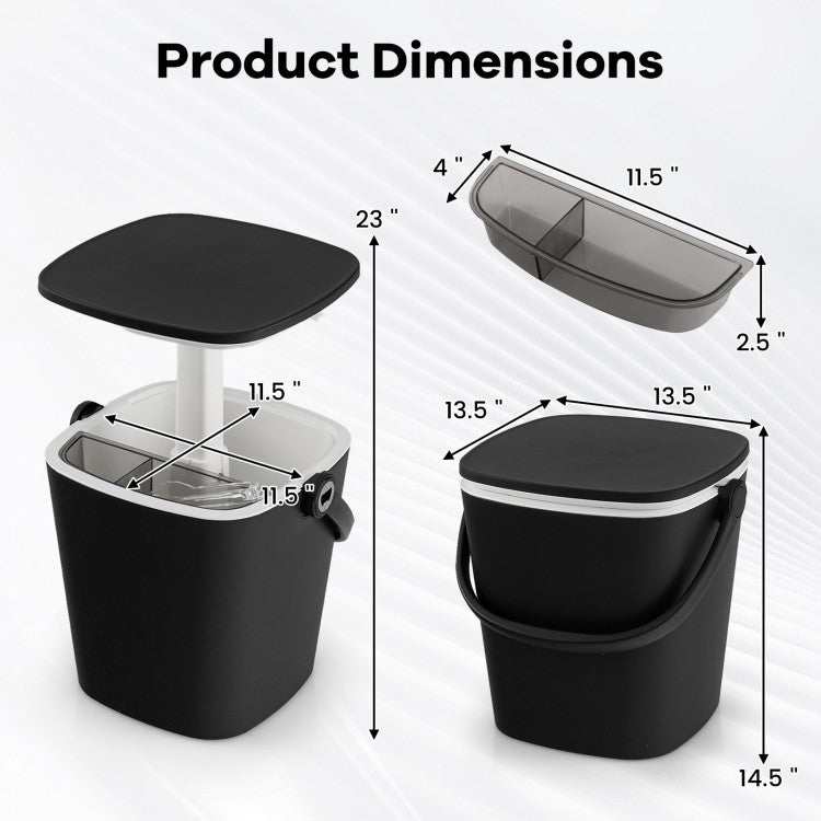 3-in-1 Portable Camping Cooler Bar Table with Adjustable Height