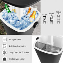 Load image into Gallery viewer, 3-in-1 Portable Camping Cooler Bar Table with Adjustable Height

