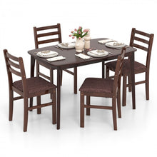 Charger l&#39;image dans la galerie, Mid-Century Vintage Dining Room Table and Bench Set - 5-Piece Set with Upholstered Seats - Suitable for Kitchen and Restaurant

