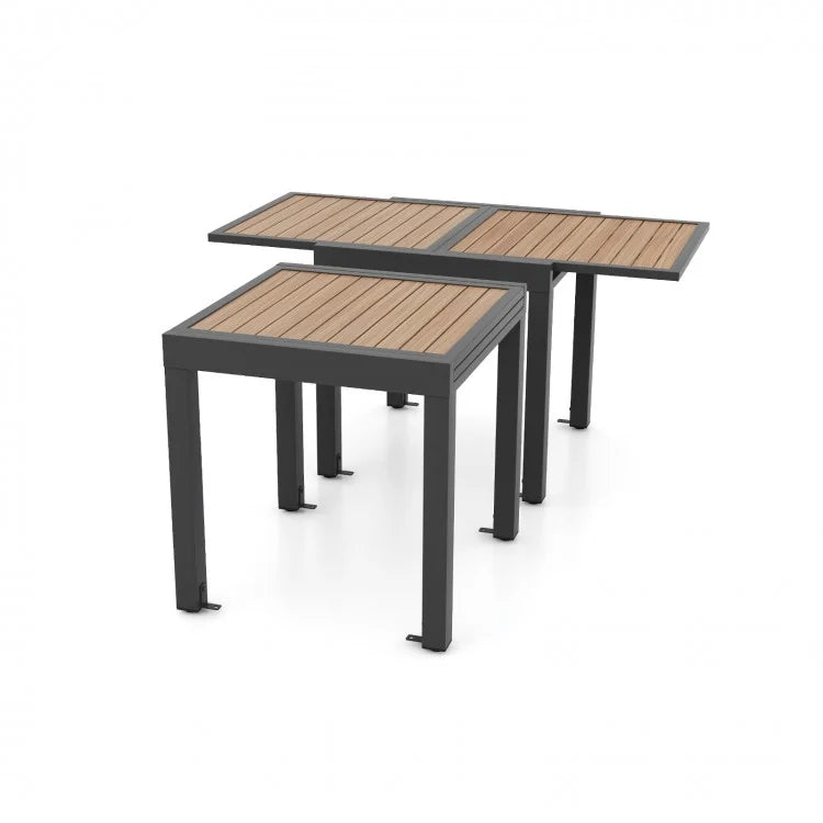 Outdoor Expandable Dining Table - Seats Up to 6 People, Suitable for Patio and Backyard