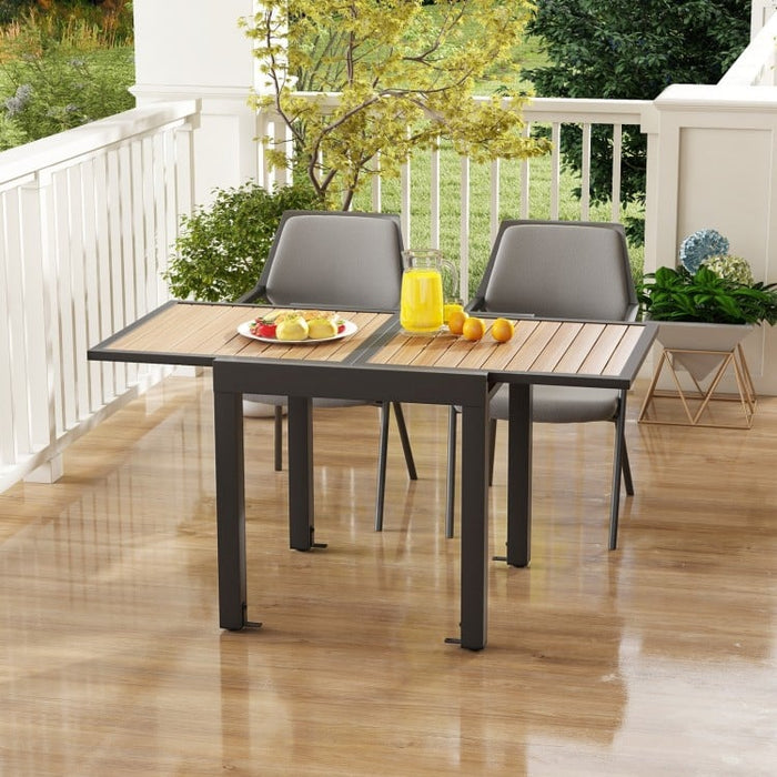 Outdoor Expandable Dining Table - Seats Up to 6 People, Suitable for Patio and Backyard