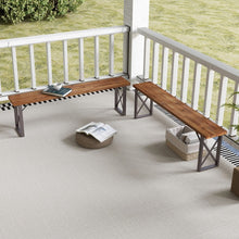 Charger l&#39;image dans la galerie, Outdoor Patio Picnic Rectangular Bench Table Chair Furniture Set
