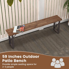 Charger l&#39;image dans la galerie, Outdoor Patio Picnic Rectangular Bench Table Chair Furniture Set
