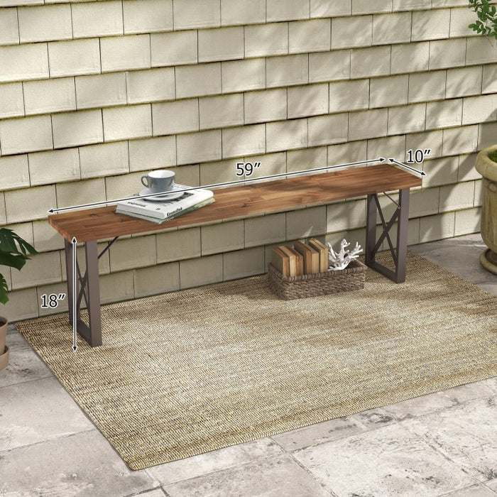 Outdoor Patio Picnic Rectangular Bench Table Chair Furniture Set
