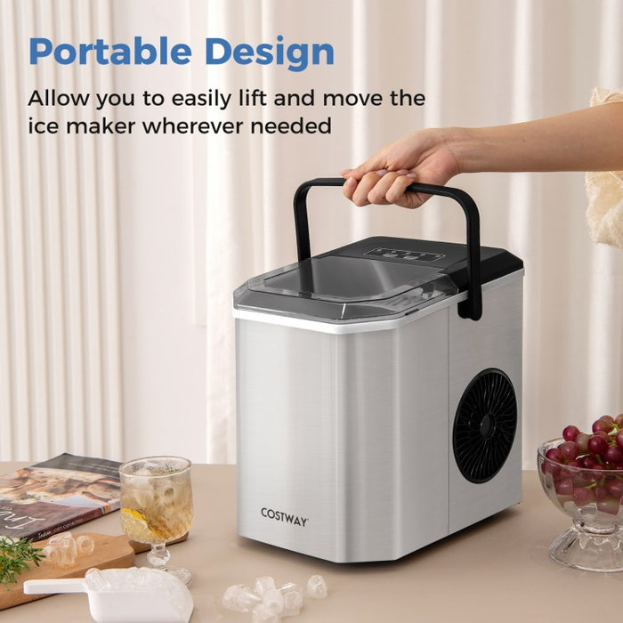 Portable Self-Cleaning Countertop Ice Maker