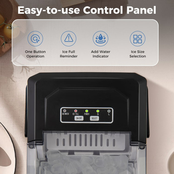 Portable Self-Cleaning Countertop Ice Maker