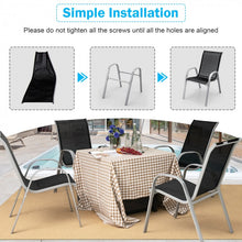 Charger l&#39;image dans la galerie, Outdoor Gray Dining Room Table and Chairs Set - 5-Piece Set with Expandable Table - Suitable for Backyard and Patio

