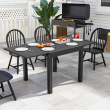 Charger l&#39;image dans la galerie, Outdoor Gray Extendable Dining Table - Seats Up to 6 People, Suitable for Patio and Backyard
