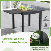 Charger l&#39;image dans la galerie, Outdoor Gray Extendable Dining Table - Seats Up to 6 People, Suitable for Patio and Backyard
