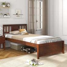 Load image into Gallery viewer, Costway Furniture:Rustic Vintage Wooden Bed with Headboard

