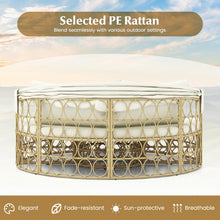 Load image into Gallery viewer, Costway Outdoor Canopy Bed with Round Sofa and Retractable Sunshade - Suitable for Patio, Garden, and Backyard
