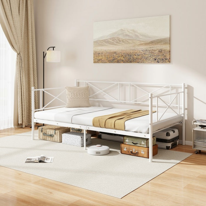 Costway Furniture:Modern Minimalist Metal Sofa Bed for Two