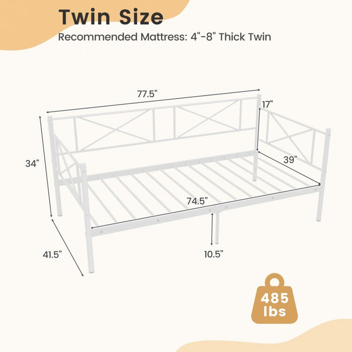 Costway Furniture:Modern Minimalist Metal Sofa Bed for Two