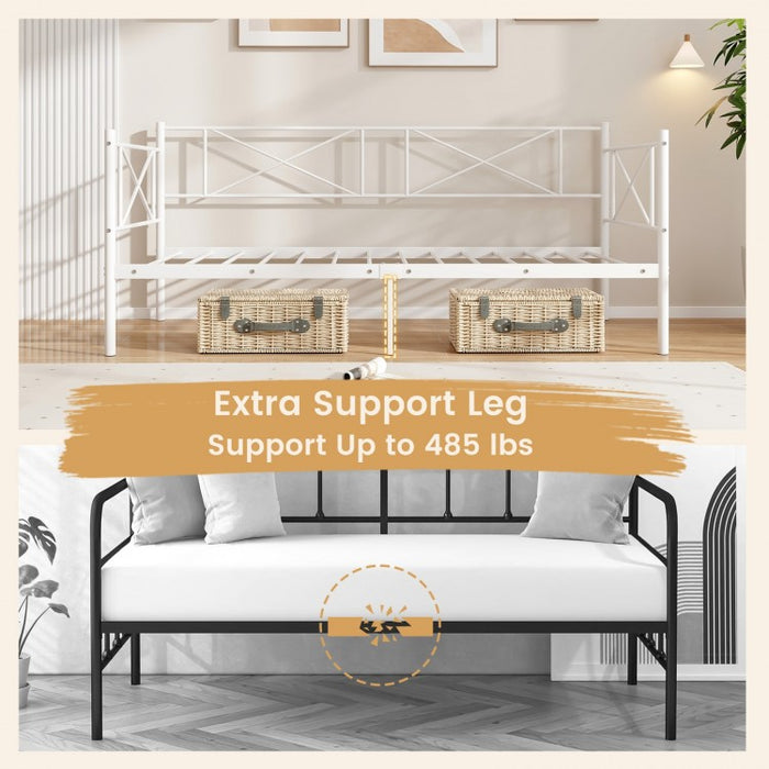Costway Furniture:Modern Minimalist Metal Sofa Bed for Two