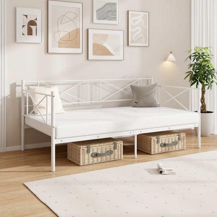 Costway Furniture:Modern Minimalist Metal Sofa Bed for Two