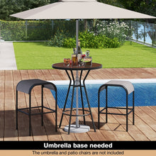 Load image into Gallery viewer, Costway Round Dining Table Mid Century Modern Style - Suitable for Patio, Bar, Backyard, and Garden
