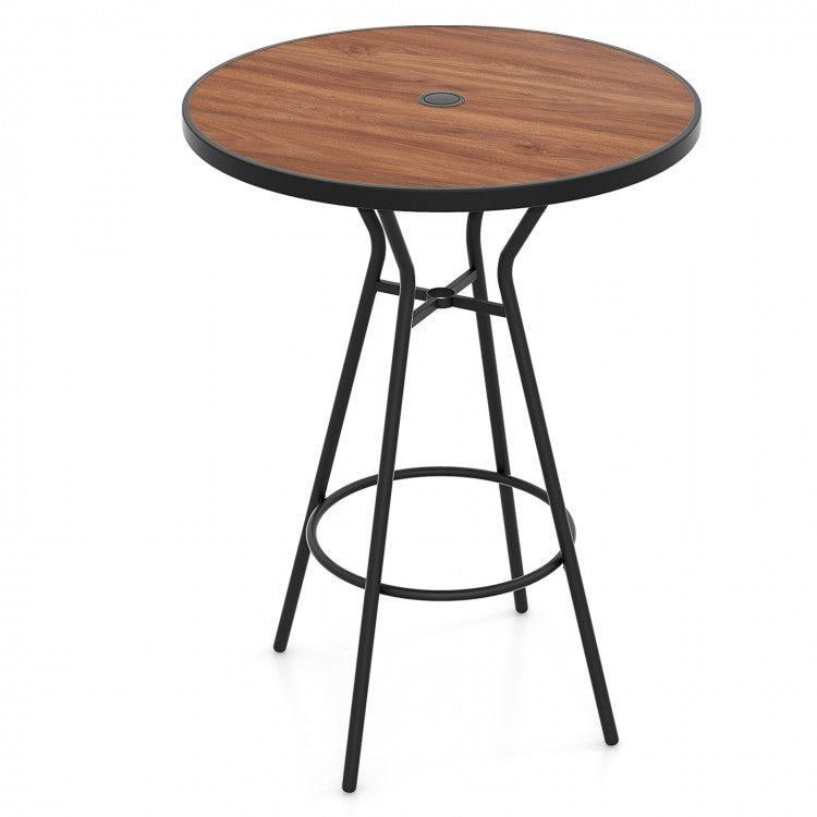 Costway Round Dining Table Mid Century Modern Style - Suitable for Patio, Bar, Backyard, and Garden