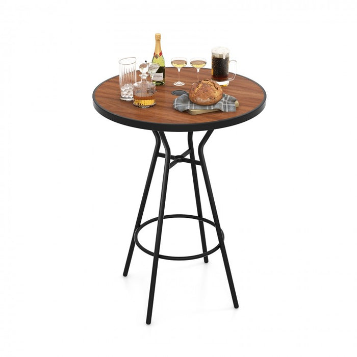 Costway Round Dining Table Mid Century Modern Style - Suitable for Patio, Bar, Backyard, and Garden