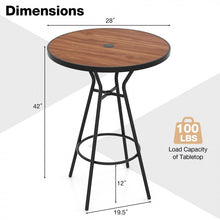 Load image into Gallery viewer, Costway Round Dining Table Mid Century Modern Style - Suitable for Patio, Bar, Backyard, and Garden
