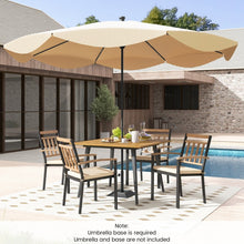 Load image into Gallery viewer, Outdoor Wood Dining Table Set - 5-Piece Set with Square Table and 4 Chairs - Suitable for Patio and Backyard
