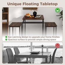 Charger l&#39;image dans la galerie, Industrial Farmhouse Dining Room Sets - 3-Piece Set with Floating Tabletop and Stools - Suitable for Kitchen, Restaurant, and Small Tavern
