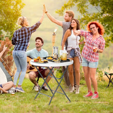Charger l&#39;image dans la galerie, Costway Modern Foldable Round Dining Table - Suitable for Restaurant, Camping, and Backyard Barbecue
