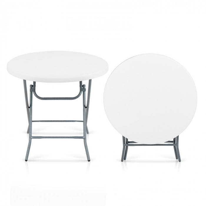 Costway Modern Foldable Round Dining Table - Suitable for Restaurant, Camping, and Backyard Barbecue