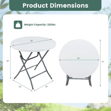 Charger l&#39;image dans la galerie, Costway Modern Foldable Round Dining Table - Suitable for Restaurant, Camping, and Backyard Barbecue
