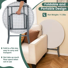 Charger l&#39;image dans la galerie, Costway Modern Foldable Round Dining Table - Suitable for Restaurant, Camping, and Backyard Barbecue
