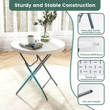 Charger l&#39;image dans la galerie, Costway Modern Foldable Round Dining Table - Suitable for Restaurant, Camping, and Backyard Barbecue
