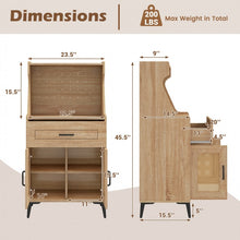 Load image into Gallery viewer, Modern Coffee Bar Cabinet with Storage and Built-in Pegboard and Drawers - Suitable for Restaurant and Kitchen
