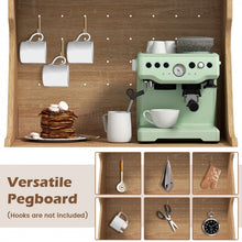 Load image into Gallery viewer, Modern Coffee Bar Cabinet with Storage and Built-in Pegboard and Drawers - Suitable for Restaurant and Kitchen
