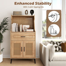 Load image into Gallery viewer, Modern Coffee Bar Cabinet with Storage and Built-in Pegboard and Drawers - Suitable for Restaurant and Kitchen
