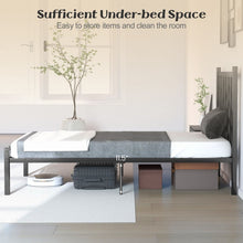 Charger l&#39;image dans la galerie, Black Minimalist Metal Bed with Tree Branch Headboard Design
