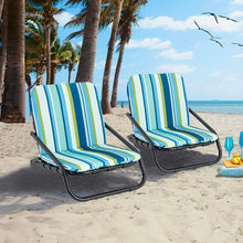 Charger l&#39;image dans la galerie, Outdoor Folding Camping Chairs - 2-Piece Beach Chair Set with Cushions, Portable Design - Suitable for Camping, Beach, and Fishing
