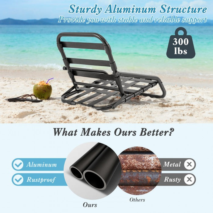Outdoor Folding Camping Chairs - 2-Piece Beach Chair Set with Cushions, Portable Design - Suitable for Camping, Beach, and Fishing