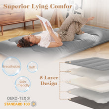 Charger l&#39;image dans la galerie, Gray Portable Folding Futon Mattress with Carrying Bag
