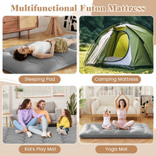 Charger l&#39;image dans la galerie, Gray Portable Folding Futon Mattress with Carrying Bag
