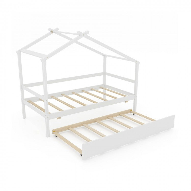 Sofa Bed with Pull-Out Trundle and Loft-Style Frame