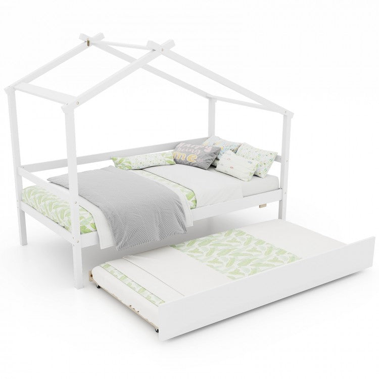Sofa Bed with Pull-Out Trundle and Loft-Style Frame