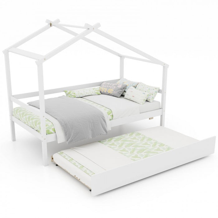 Sofa Bed with Pull-Out Trundle and Loft-Style Frame