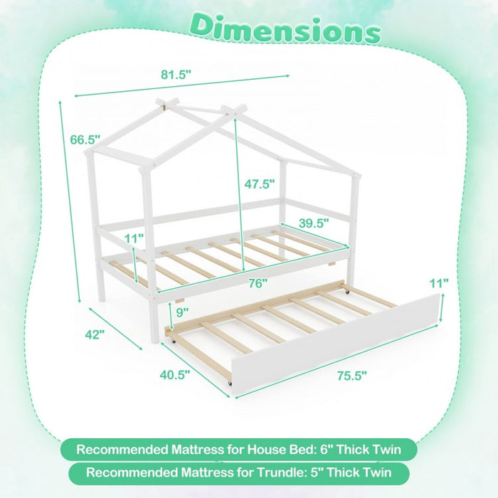 Sofa Bed with Pull-Out Trundle and Loft-Style Frame