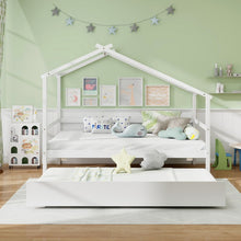 Charger l&#39;image dans la galerie, Sofa Bed with Pull-Out Trundle and Loft-Style Frame
